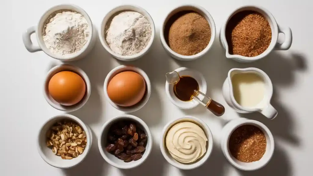 Cinnamon Bread Ingredients Display