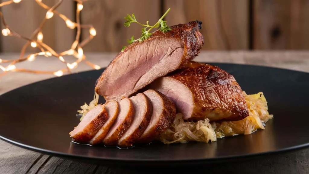 Elegant Duck Breast with Sauerkraut Dish