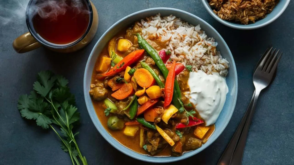 Nutritious Healthy Breakfast Curry with Fresh Ingredients