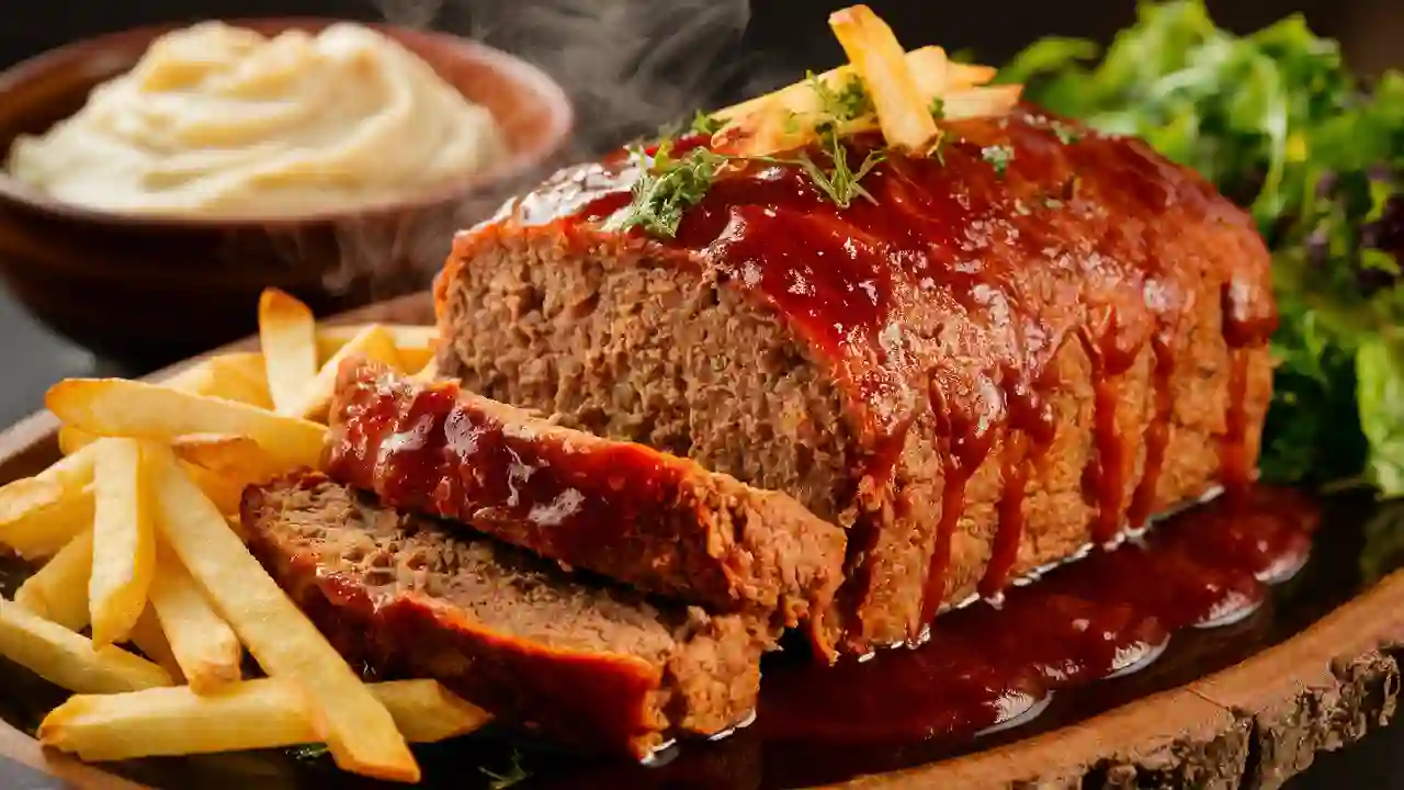 Classic Meatloaf Recipe Served with Sides