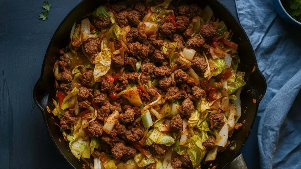 Savory Hamburger Cabbage Skillet Meal