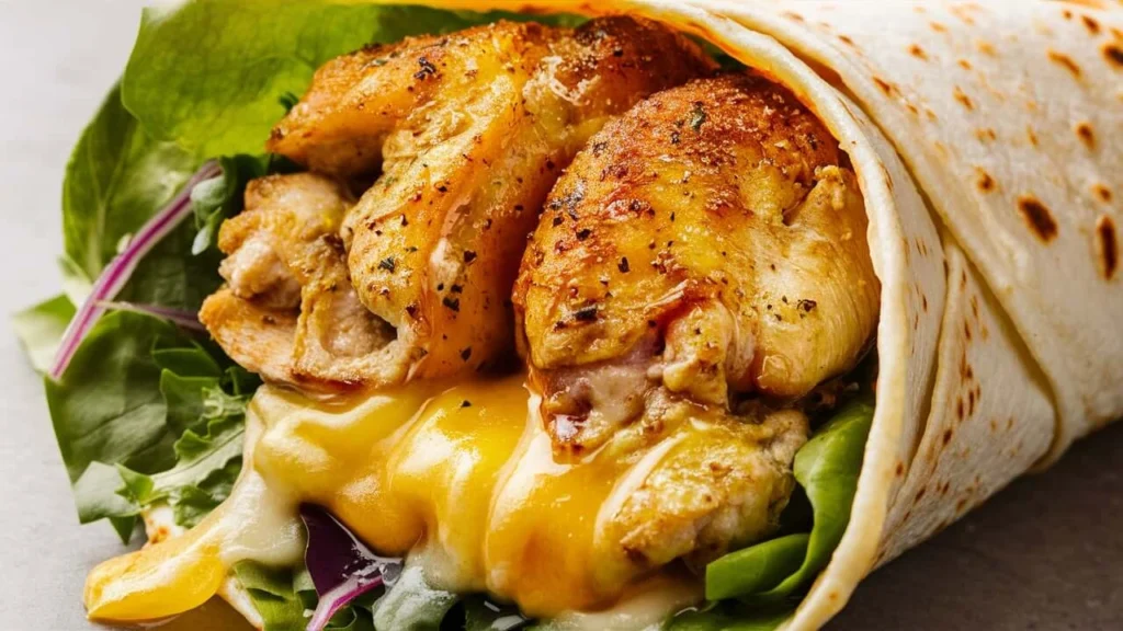 Cheesy Garlic Chicken Wraps – Crispy, Gooey, and Flavorful