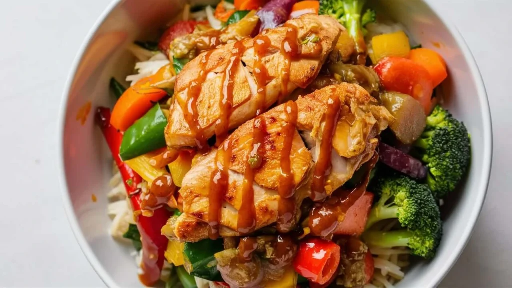 Honey Sriracha Chicken Bowl: Sweet, Spicy, and Satisfying.