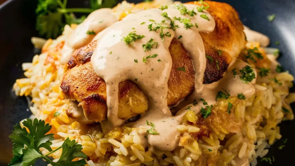 Creamy Parmesan Chicken and Rice - Comforting & Cheesy Delight