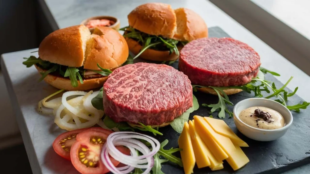 Fresh Ingredients for the Perfect Wagyu Burger