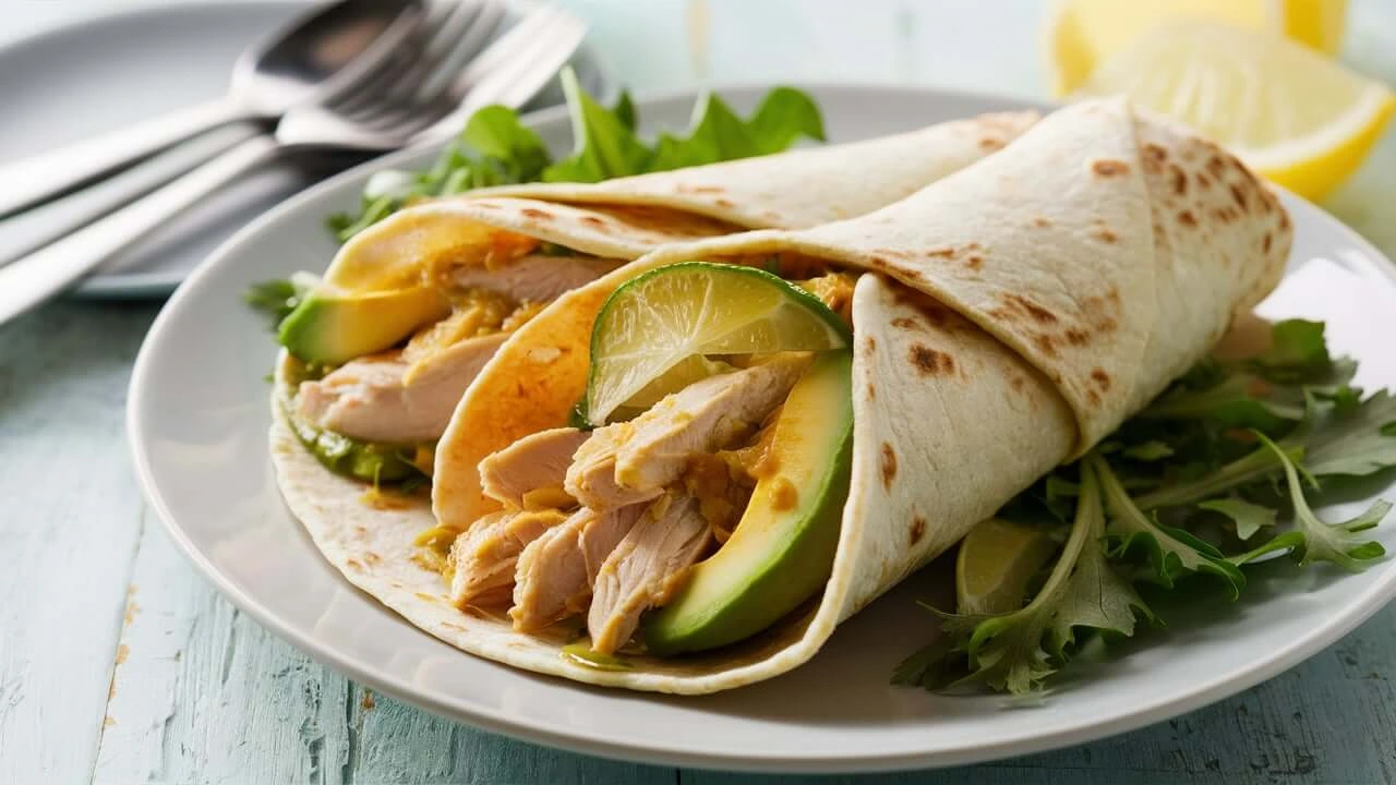 Fresh and Flavorful Chicken Avocado Wrap