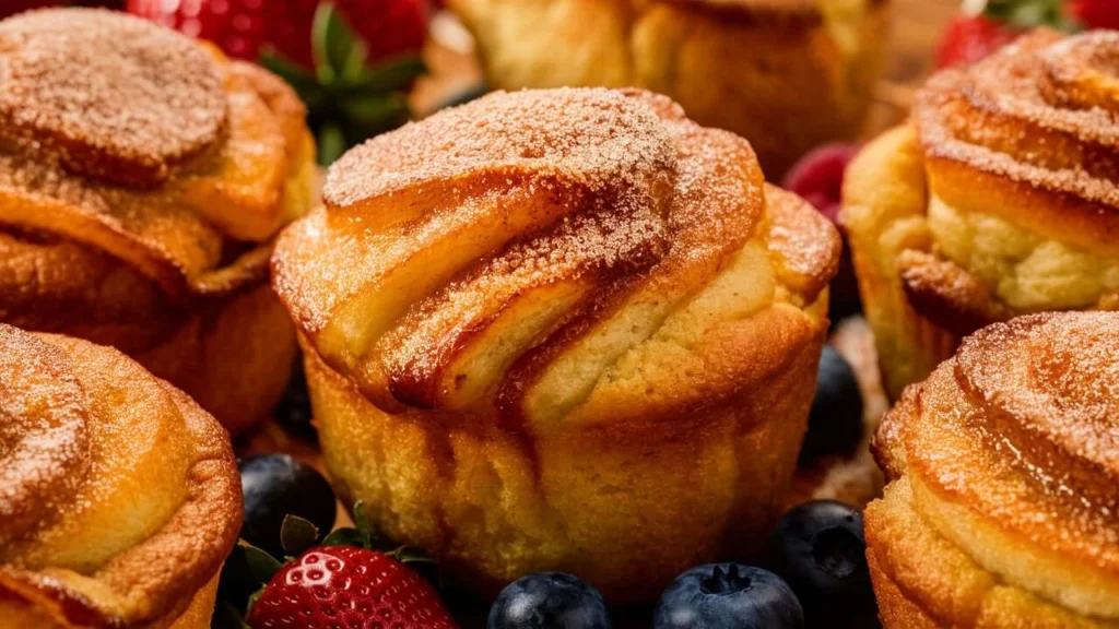 Freshly Baked Cinnamon Sugar French Toast Muffins