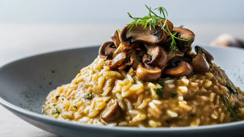 Creamy Vegan Mushroom Risotto