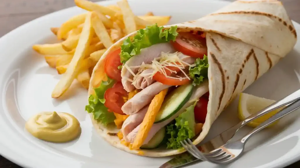 Delicious Turkey Wrap with Fresh Veggies