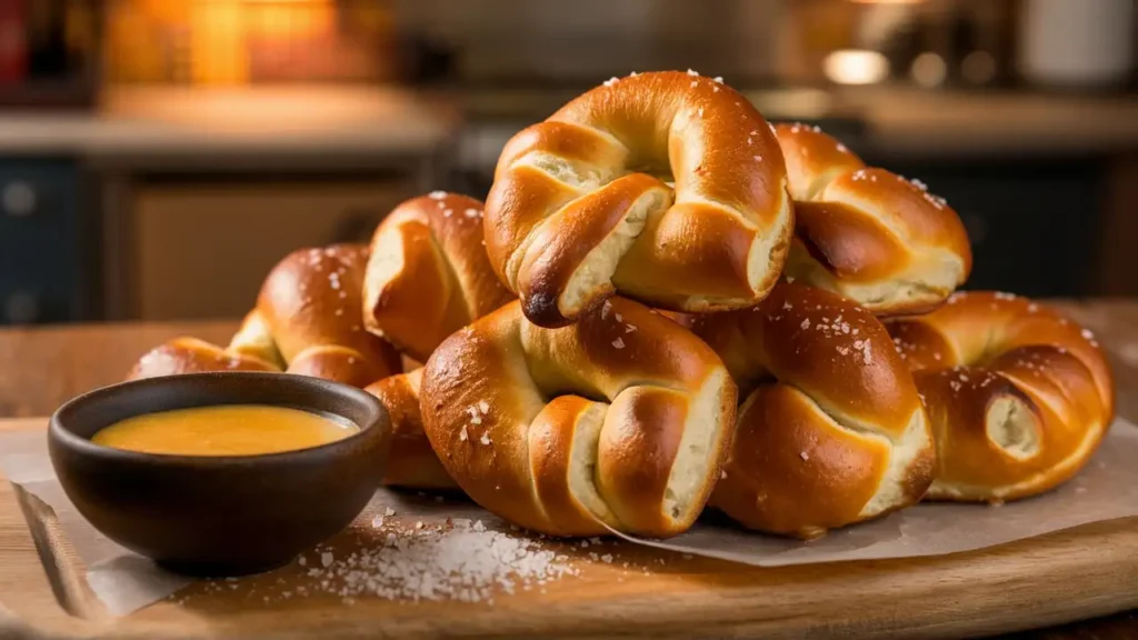 Pretzel Bites with Cheese Dip