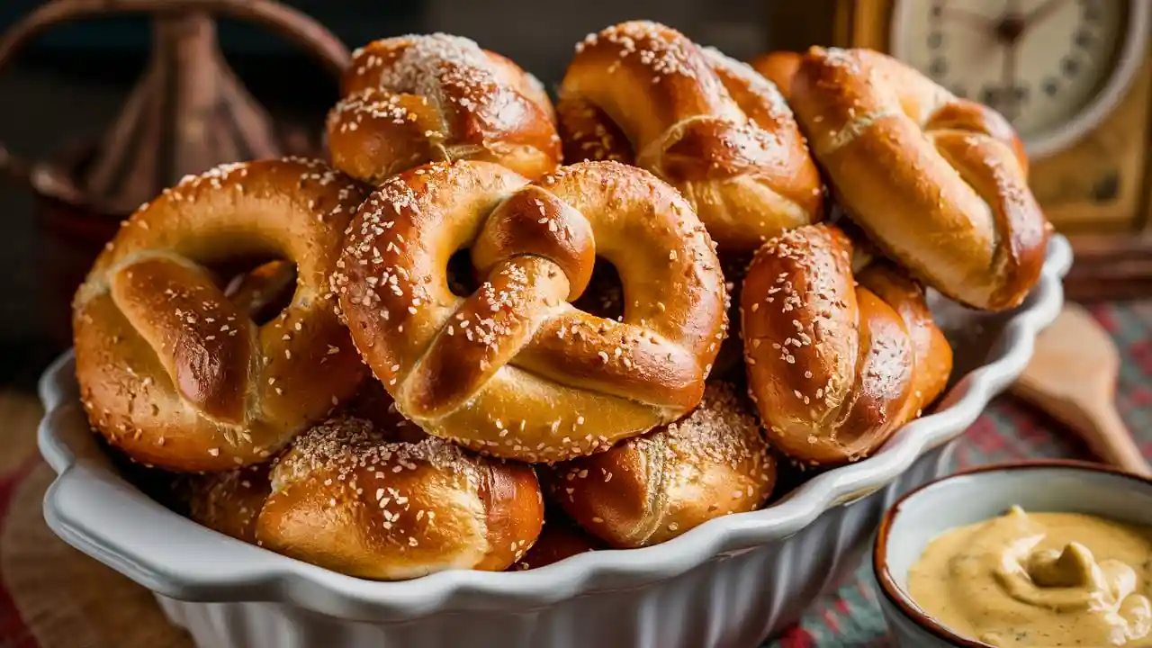 Golden Sourdough Discard Pretzel Bites