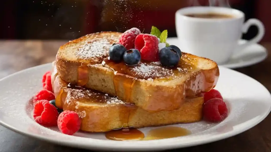 Golden Sourdough French Toast with Maple Drizzle