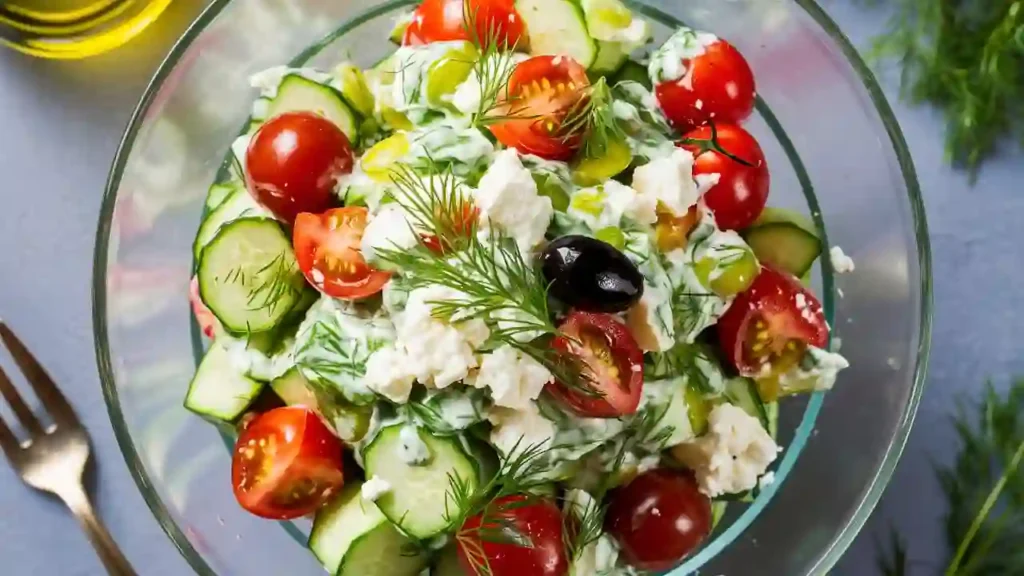 Healthy Greek Yogurt Cucumber Salad Recipe
