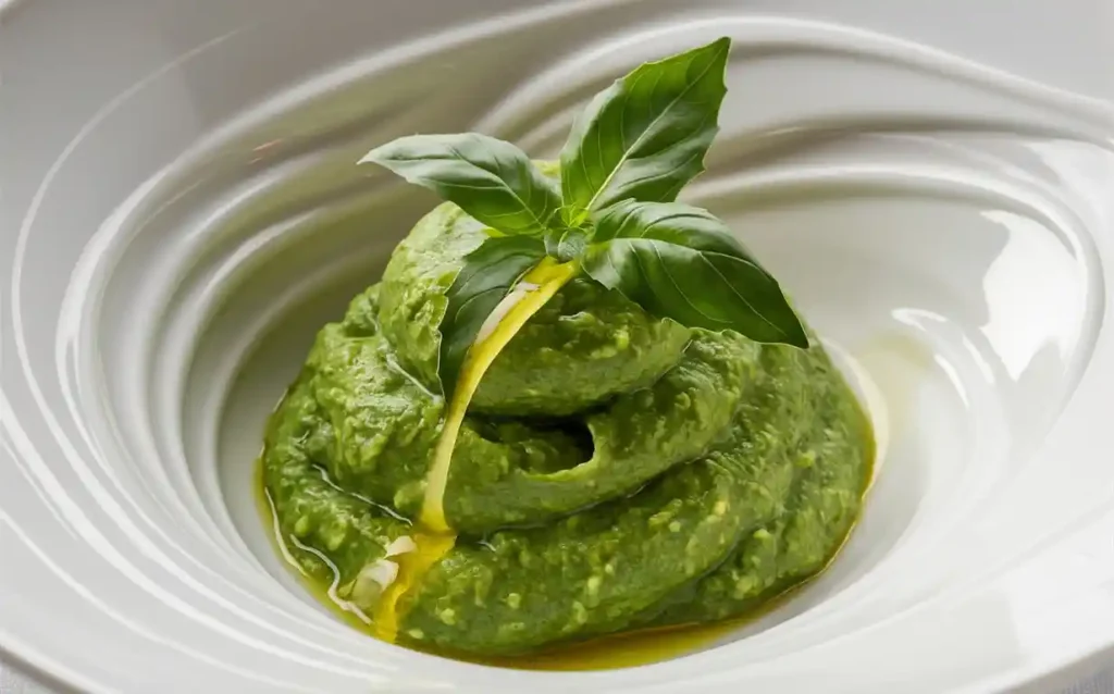 Homemade Avocado Pesto with Olive Oil Drizzle
