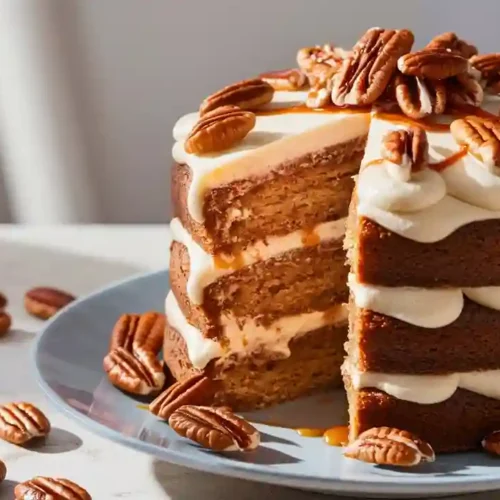 Golden Slice of Butter Pecan Delight