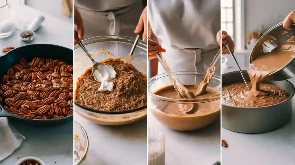Step-by-Step Butter Pecan Cake Preparation
