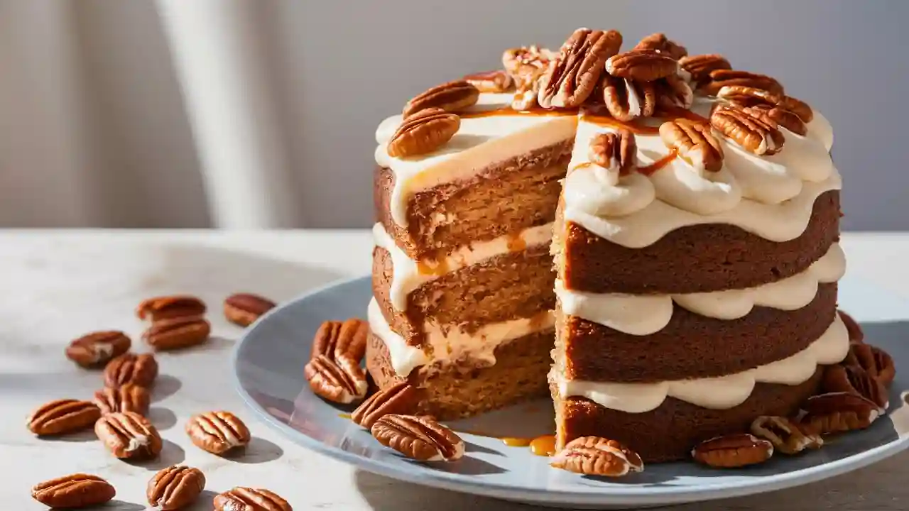Golden Slice of Butter Pecan Delight