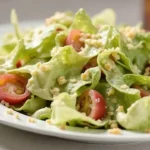 Classic Caesar Salad in a Wooden Bowl