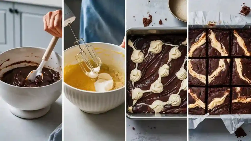 Step-by-Step Cheesecake Brownies Preparation