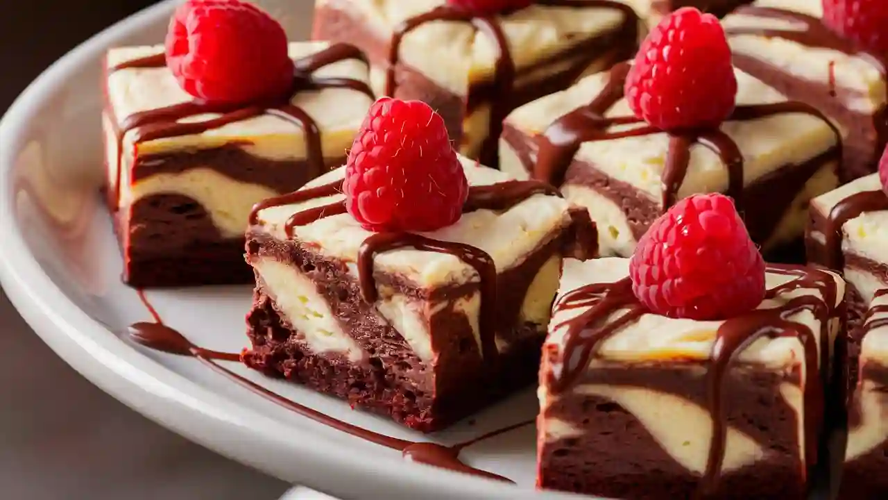 Cheesecake Brownies Freshly Swirled