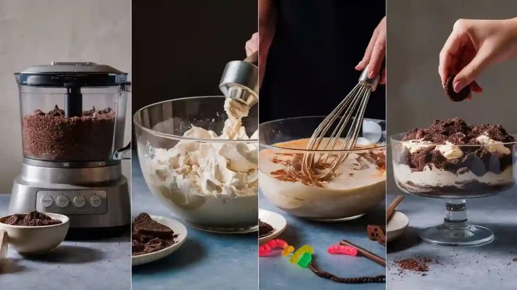 Step-by-Step Dirt Cake Preparation