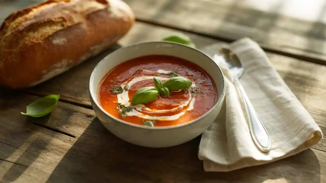 Classic Homemade Tomato Soup in a Bowl