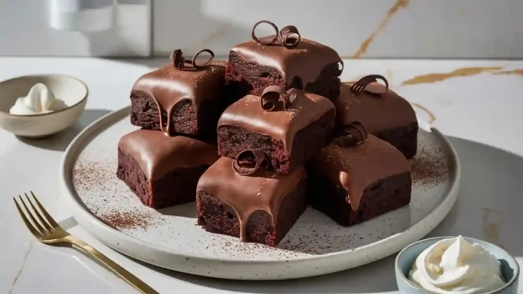Rich French Silk Brownies with Creamy Chocolate Mousse