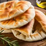 Freshly Baked Pita Bread Stack