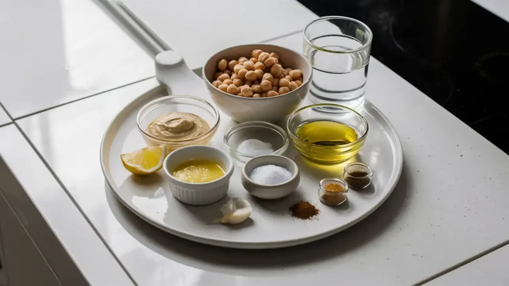 Fresh Ingredients for a Classic Hummus Recipe
