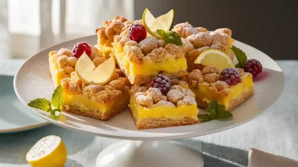 Elegant Lemon Crumb Bars Dessert
