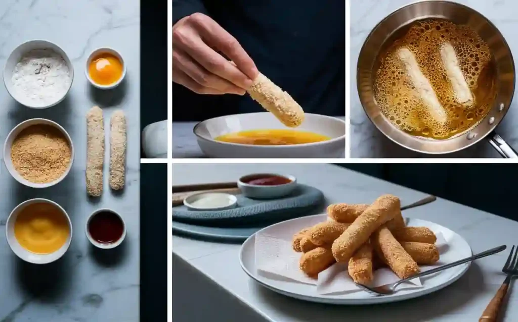 Step-by-Step Mozzarella Sticks Preparation