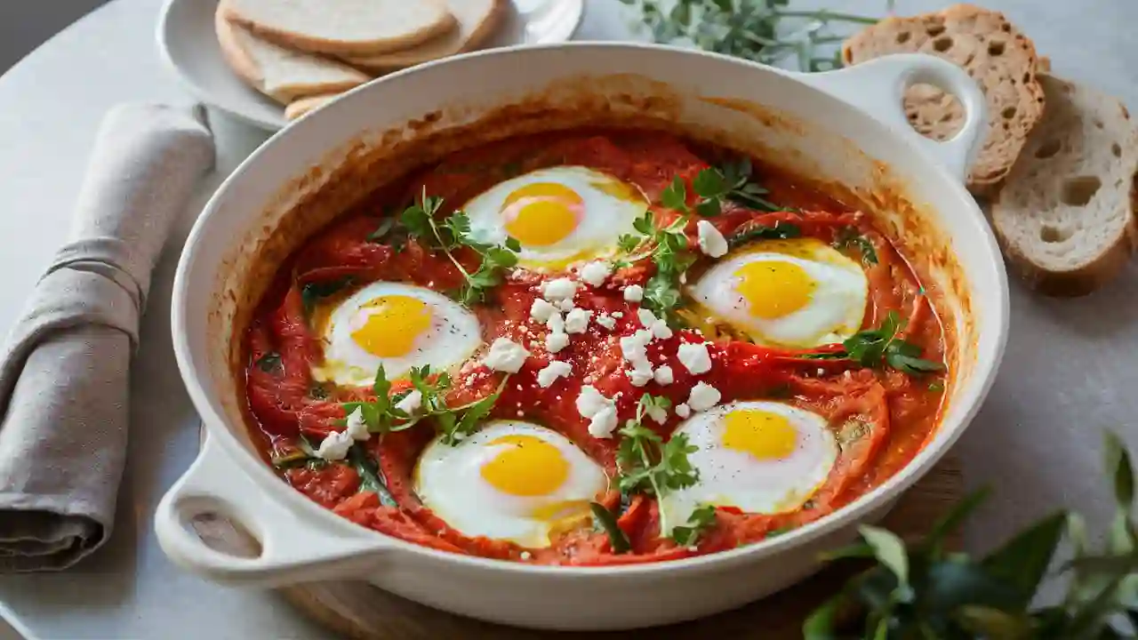 Classic Shakshuka with Poached Eggs