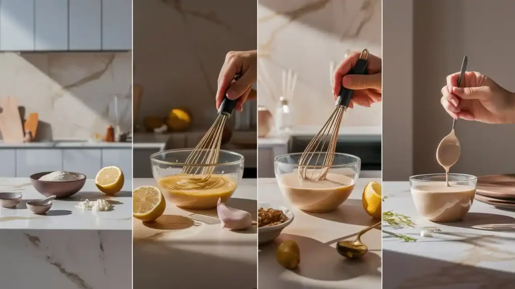 Step-by-Step Tahini Sauce Preparation