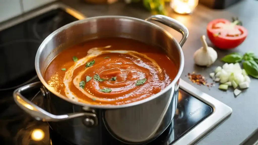 Step-by-Step Tomato Soup Cooking Process