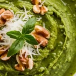Creamy Avocado Pesto in Glass Bowl