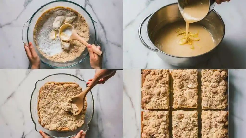 Step-by-Step Lemon Crumb Bars Preparation