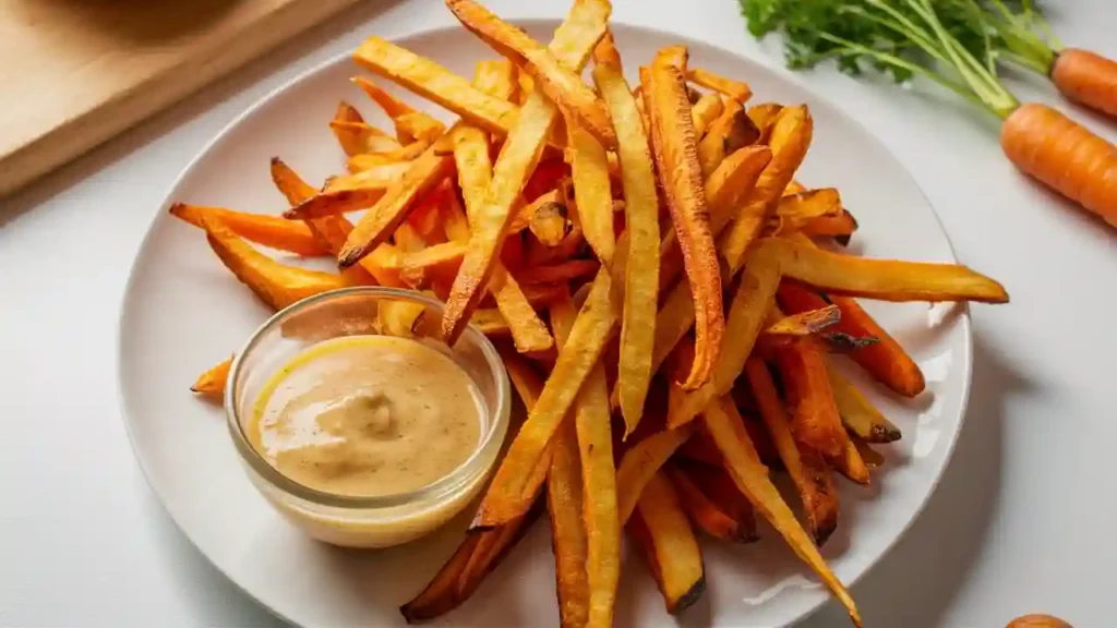 Air Fryer Carrot Fries in a Basket