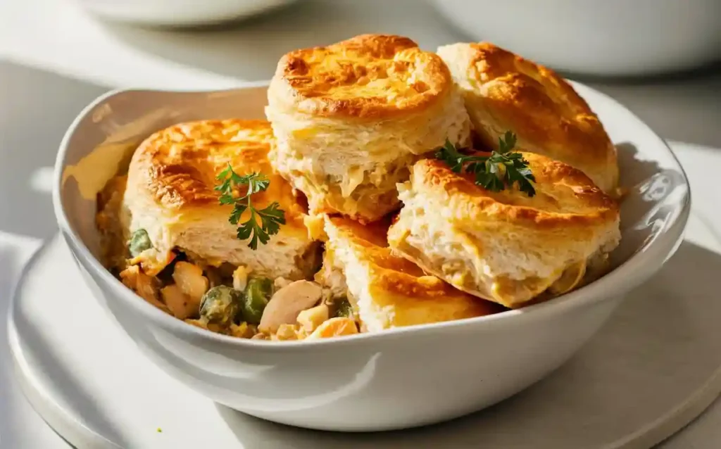Slow Cooker Chicken Pot Pie with Biscuits