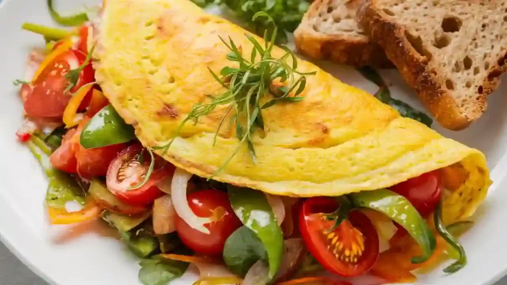 Fluffy Vegetable Omelet with Fresh Herbs