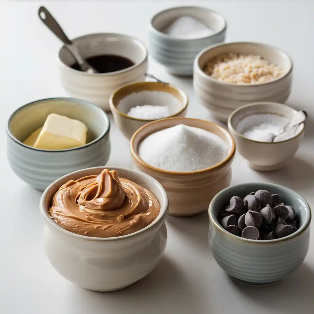 Peanut Butter Balls Ingredients Display