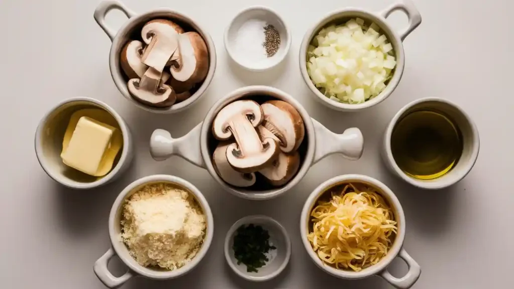 Ingredients for Creamy Mushroom Recipe