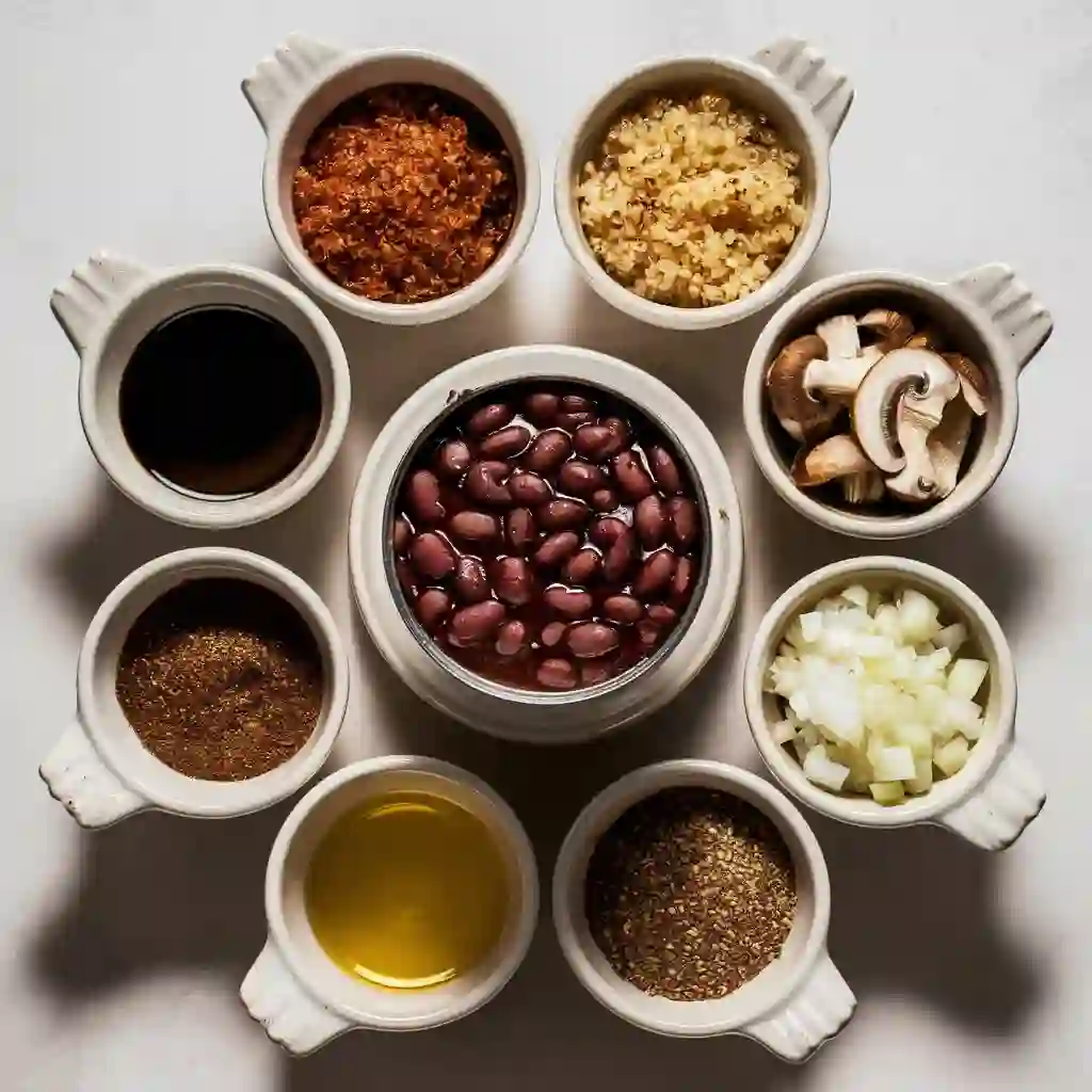Fresh Ingredients for a Homemade Veggie Burger