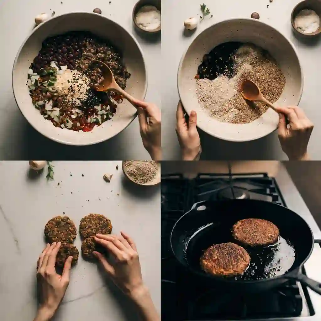 Step-by-Step Veggie Burger Preparation