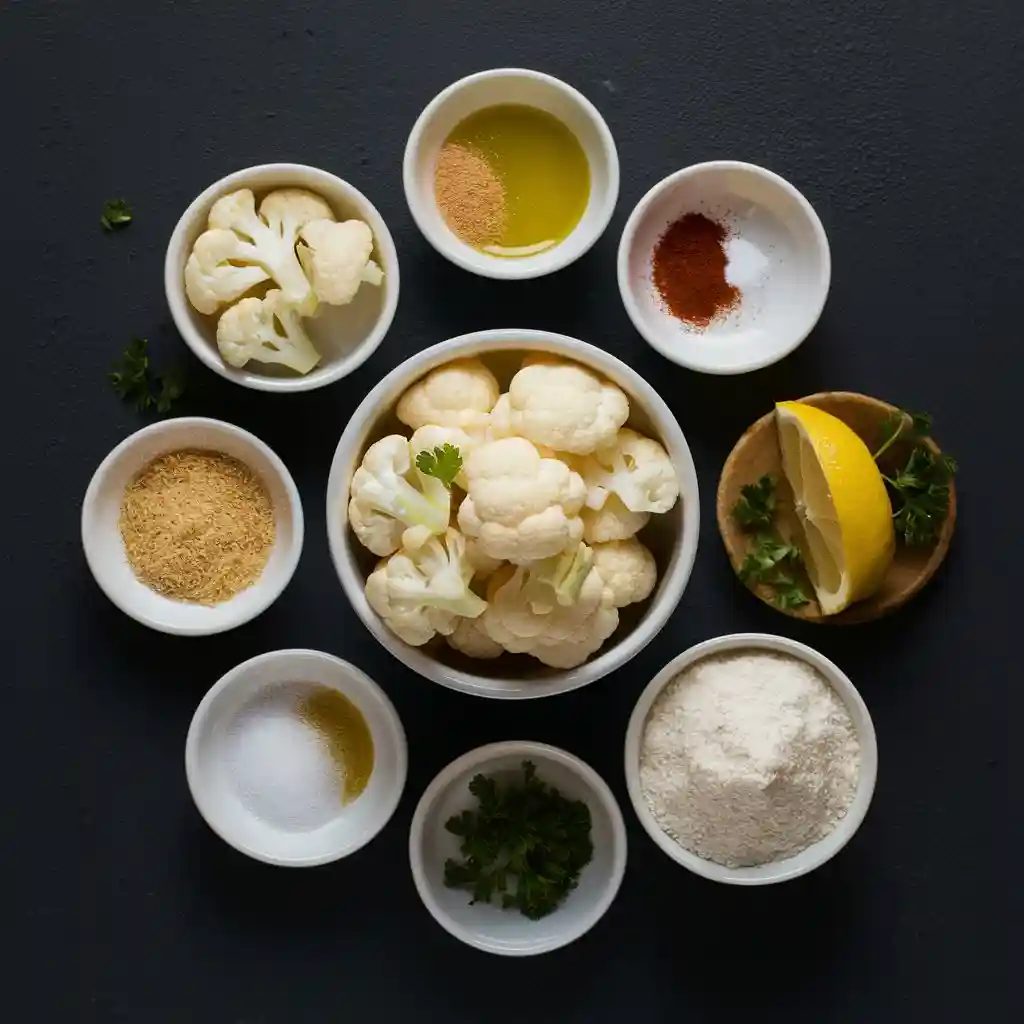 Cauliflower Recipe Ingredients Display