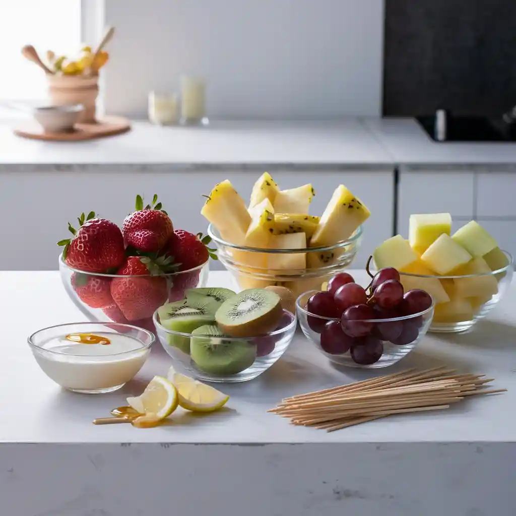 Fresh Ingredients for Fruit Skewers