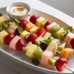 Fresh Fruit Skewers on Serving Tray
