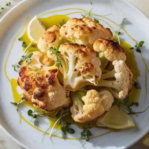 Golden Roasted Cauliflower with Herbs